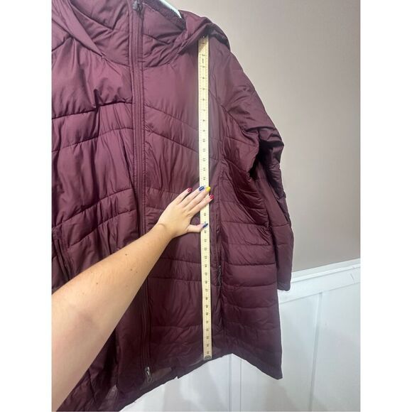 Columbia Karis Gale II Maroon Long Hooded Winter Coat Jacket Women's 3XL - Picture 12 of 15